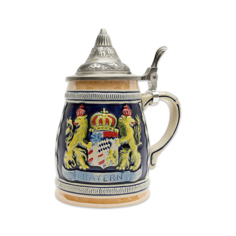 Engraved Beer Stein: Bayern Crown