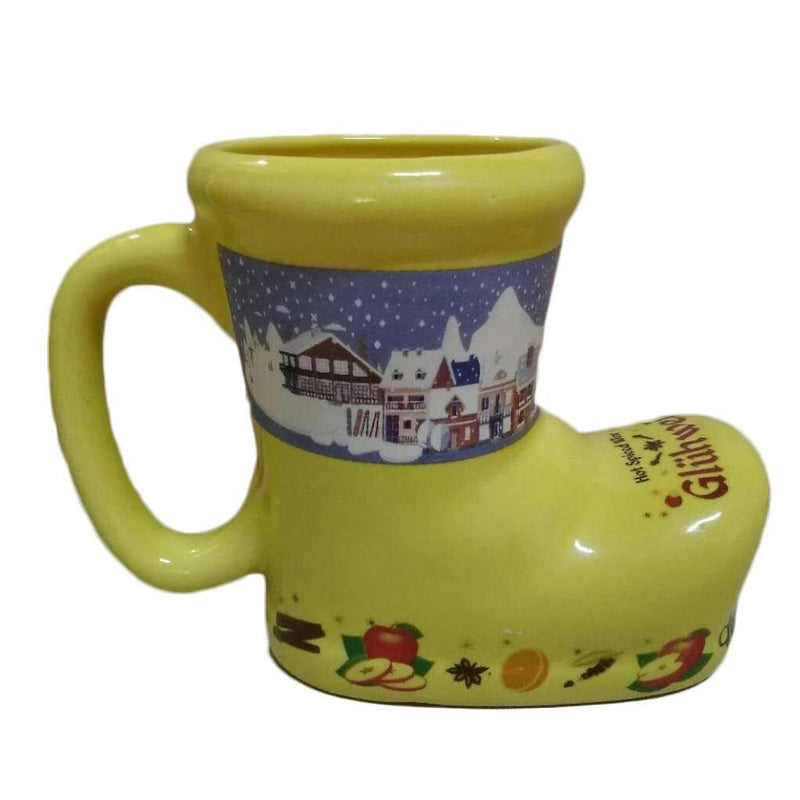Ceramic Yellow Gluhwein Boot Mug -1