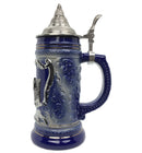 Germany Village Medallion .75L Engraved Beer Stein with Lid-ST22