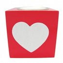 German Gift Idea Square Heart Votive Red - GermanGiftOutlet.com
 - 1