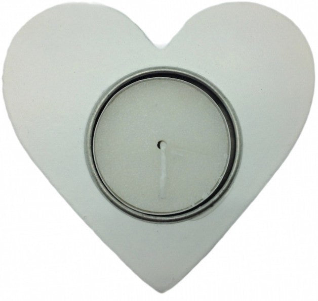 German Party Favor Heart Candle Votive White - GermanGiftOutlet.com
 - 1