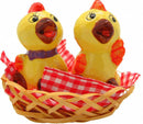 Animal Salt and Pepper Shakers Chickens Basket - GermanGiftOutlet.com
 - 1