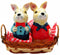 Animal Salt and Pepper Shakers Rabbits Basket - GermanGiftOutlet.com
 - 1