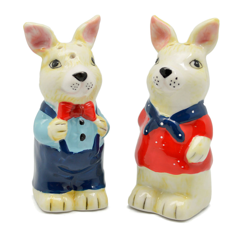 Animal Salt and Pepper Shakers Rabbits Basket-SP02