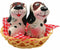 Animal Salt and Pepper Shakers Dogs Basket - GermanGiftOutlet.com
 - 1