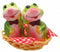Animal Salt and Pepper Shakers Frogs Basket - GermanGiftOutlet.com
 - 1