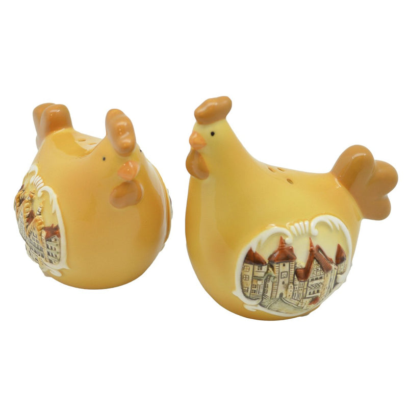 European Themed Ceramic Chicken Salt  Pepper Set -1