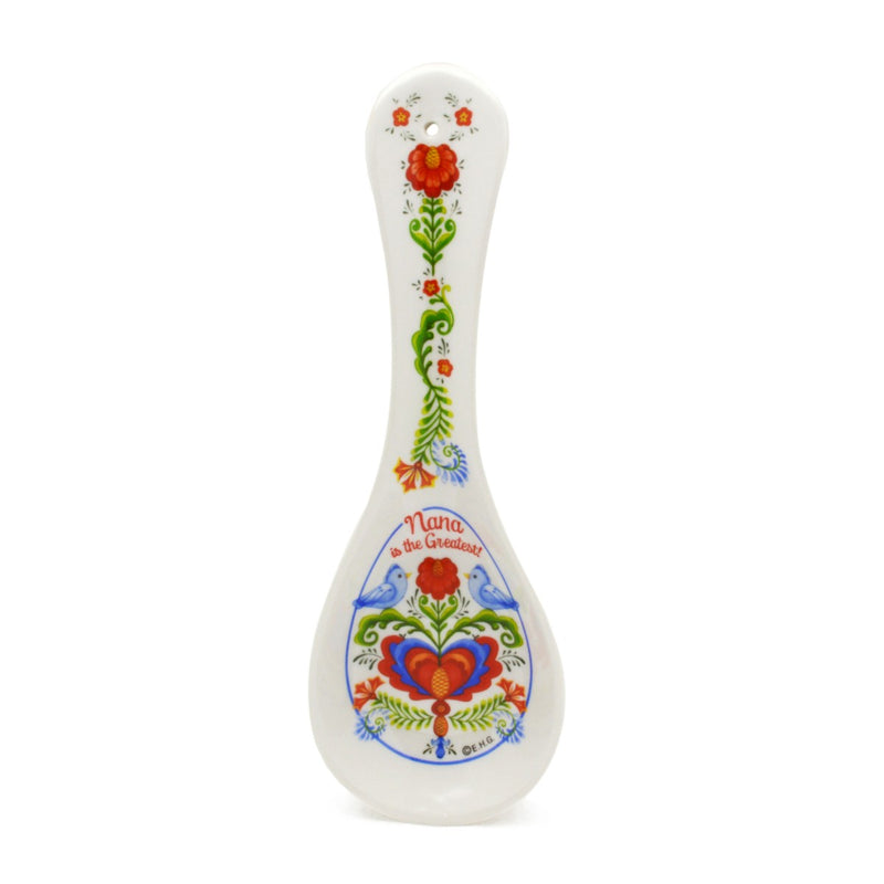 "Nana is the Greatest" Lovebirds Ceramic Spoon Rest-SR01