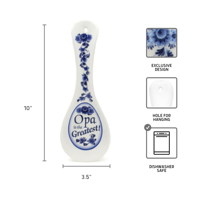 Gift for Opa Ceramic Spoon Rest: "Opa Is the Greatest"