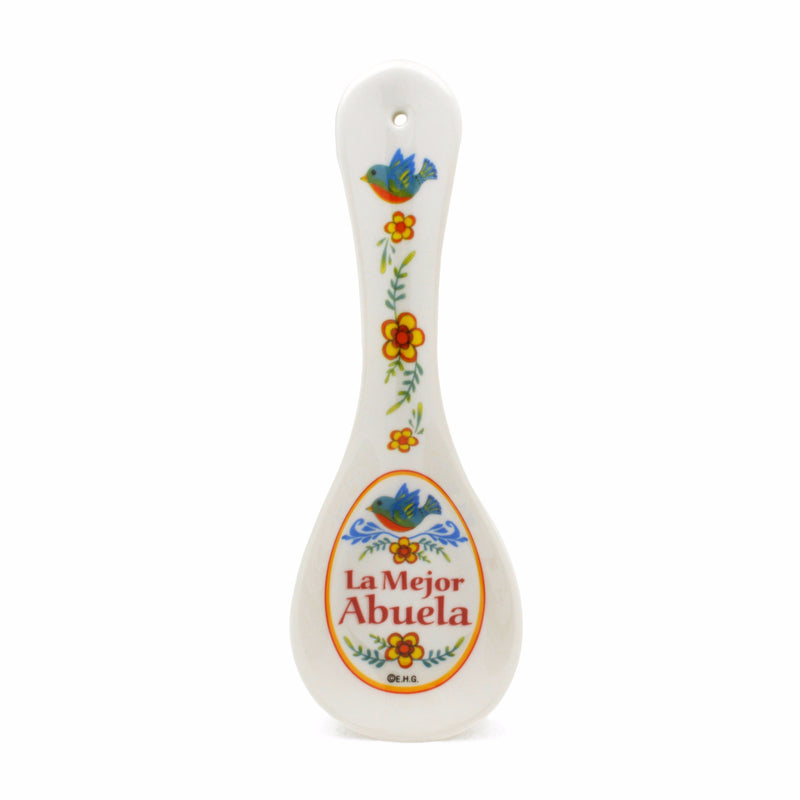 Abuela Gift Idea "La Mejor Abuela" Ceramic Spoon Rest  - GermanGiftOutlet.com