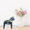 Swedish Dala Horse Wood Figurine Blue 2.75"