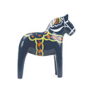 Swedish Dala Horse Wood Figurine Blue 2.75"
