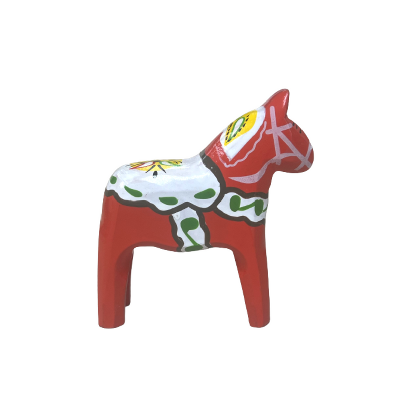 Swedish Dala Horse Wood Figurine Red (2.75")