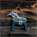 Wood Blue Dala Horse Entryway Sign-TO03