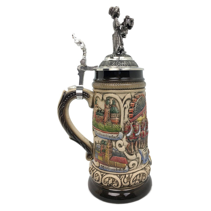 Liesl Lid Oktoberfest 1L Zoller & Born German Beer Stein -3