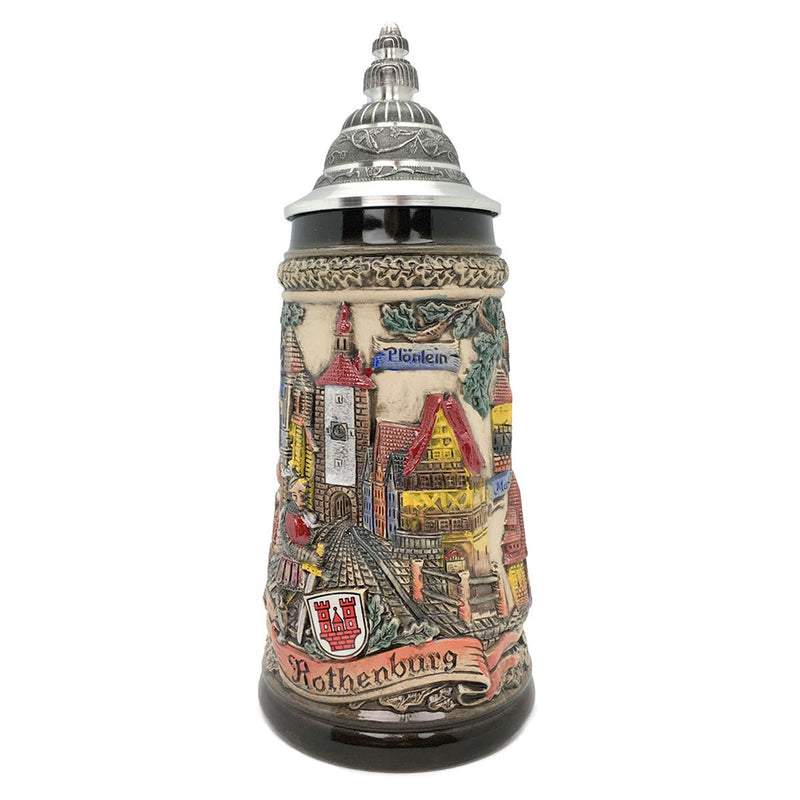 Rothenburg Panorama .9L Zoller & Born Authentic Beer Stein -1