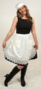 "Maid Costume" White Lace Headband and Ecru (Off White) Adult Lace Apron Costume Set - GermanGiftOutlet.com
 - 1