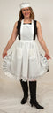 "Maid Costume" White Lace Headband and Adult Ecru (Off White) Full Lace Apron Costume Set - GermanGiftOutlet.com
 - 1