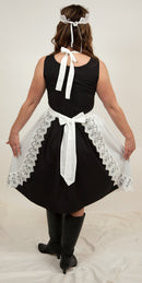 "Maid Costume" White Lace Headband and Adult Ecru (Off White) Full Lace Apron Costume Set - GermanGiftOutlet.com
 - 3