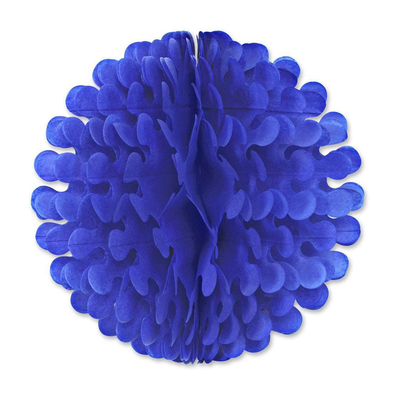 9" Blue Tissue Flutter Ball Oktoberfest Decorations - GermanGiftOutlet.com
