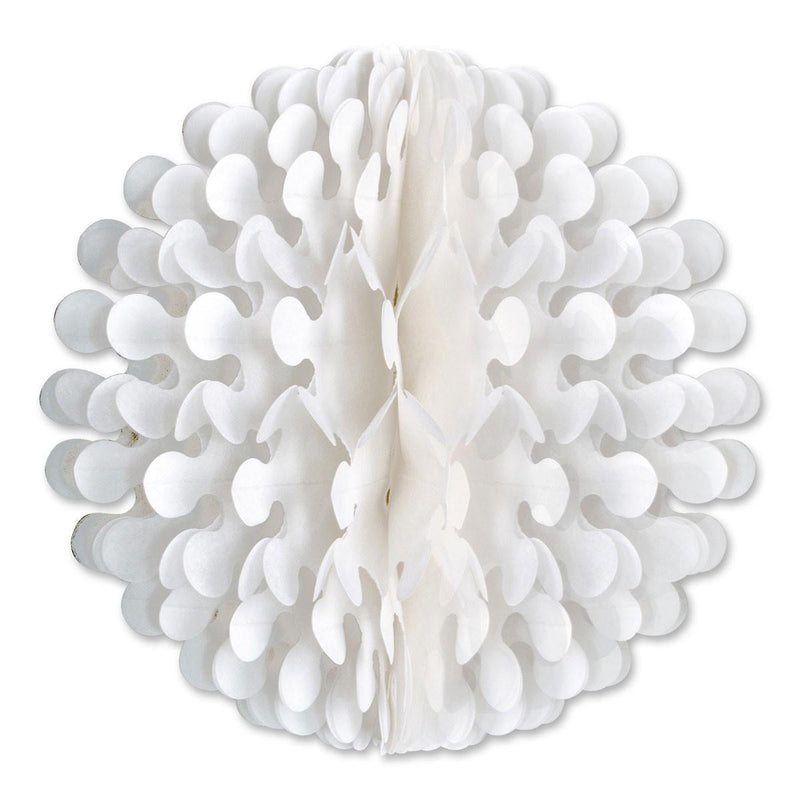 14" White Tissue Flutter Ball Party Decorations - GermanGiftOutlet.com
