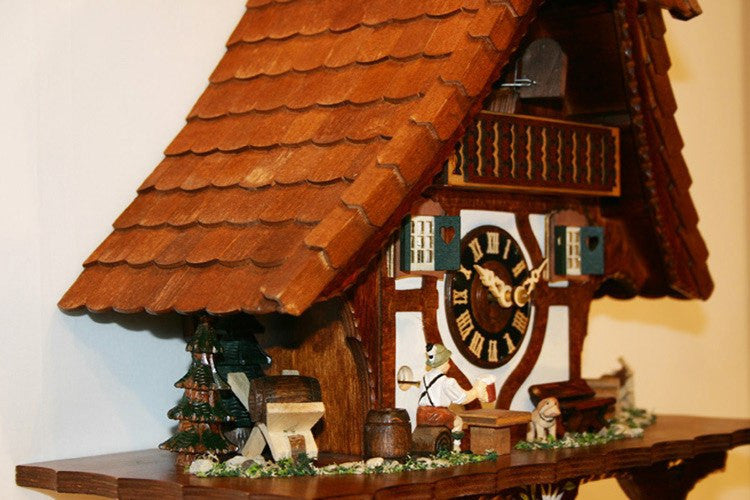 River City Clocks Eight Day 17" Beer Drinkers at Picnic Table German Cuckoo Clock - GermanGiftOutlet.com
 - 2