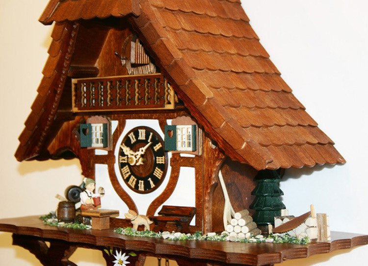 River City Clocks Eight Day 17" Beer Drinkers at Picnic Table German Cuckoo Clock - GermanGiftOutlet.com
 - 4