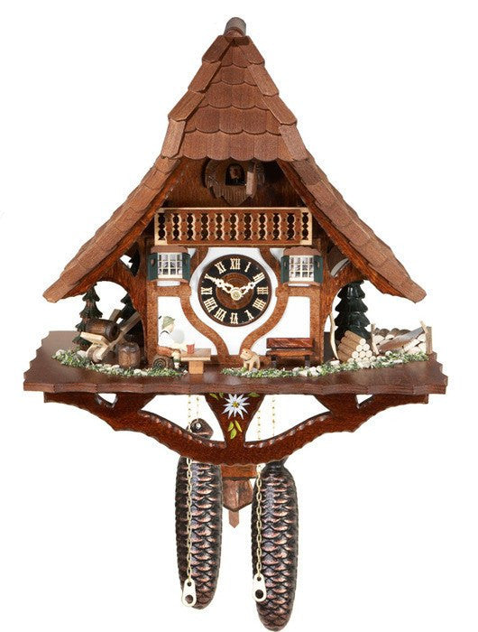 River City Clocks Eight Day 17" Beer Drinkers at Picnic Table German Cuckoo Clock - GermanGiftOutlet.com
 - 1