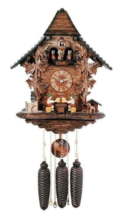 River City Clocks Eight Day Musical German Cuckoo Clock with Beer Drinkers Raising Mugs - GermanGiftOutlet.com
