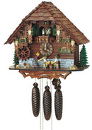 Eight Day Musical Cuckoo Clock - The Noodle Bruiser - Wife Strikes Beer Drinker Husband with Rolling Pin - GermanGiftOutlet.com
