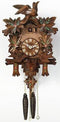 River City Clocks One Day Moving Birds German Cuckoo Clock with Painted Flowers - GermanGiftOutlet.com
