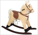 Plush Palomino Small rocking horse with sound effects - GermanGiftOutlet.com
