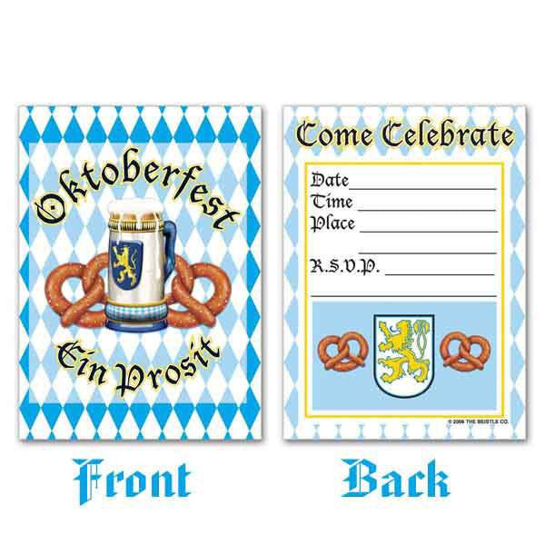 Bavarian Themed Oktoberfest Party Invitations - GermanGiftOutlet.com
