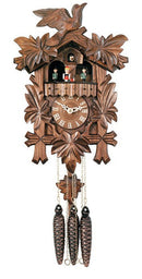 One Day Musical Cuckoo Clock with Dancers, With Bird & Five Hand-carved Maple Leaves-14" Tall - GermanGiftOutlet.com
