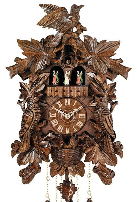 River City Clocks One Day Musical German Cuckoo Clock with Seven Leaves Three Birds and Nest - GermanGiftOutlet.com
