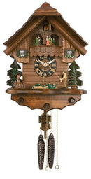 River City Clocks One Day Musical German Cuckoo Clock with Fisherman Raising Fishing Pole - GermanGiftOutlet.com
