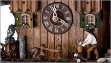 German Black Forest 12" Quartz Musical Wood Chopper Cuckoo Clock From Schneider - GermanGiftOutlet.com
 - 2