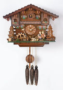 One Day Musical 11" German Cuckoo Clock with Kissing Boy and Girl From River City Clocks - GermanGiftOutlet.com
