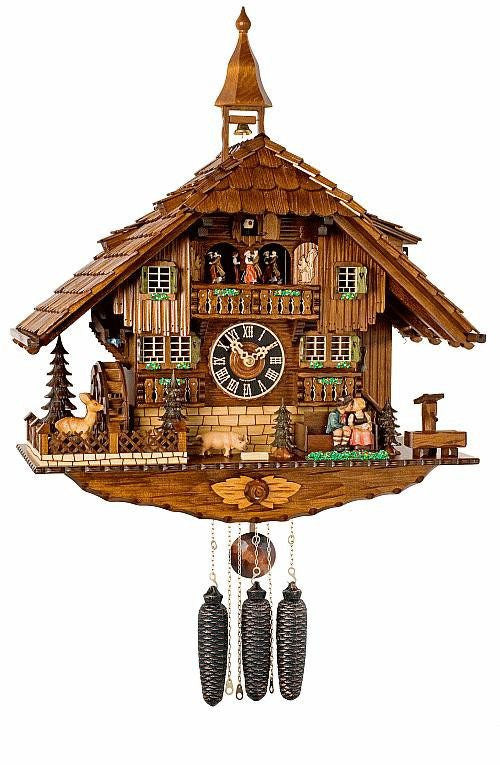 River City Clocks Eight Day Musical 23" German Cuckoo Clock Kissing Lovers - GermanGiftOutlet.com
