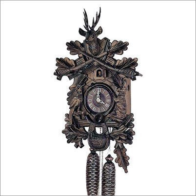 Schneider 14" Black Forest Hunter Theme German Cuckoo Clock - GermanGiftOutlet.com
 - 1
