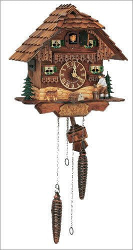Schneider Black Forest 10" Quartz Musical Wood Chopper German Cuckoo Clock - GermanGiftOutlet.com
 - 1