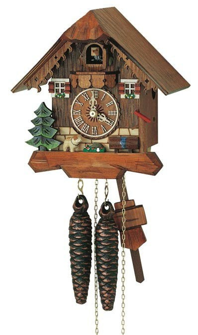 Schneider 8" Black Forest Puppy German Cuckoo Clock - GermanGiftOutlet.com

