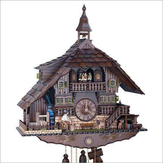 Schneider Black Forest 23" Musical Wood Chopper Eight Day Movement Antique German Cuckoo Clock - GermanGiftOutlet.com
 - 1
