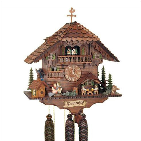 Schneider Black Forest 20" Musical Kissing Couple Eight Day Movement German Cuckoo Clock - GermanGiftOutlet.com
 - 1
