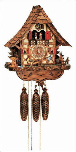 Schneider Black Forest 17" Musical Children on Teeter-totter Eight Day Movement German Cuckoo Clock - GermanGiftOutlet.com
 - 1