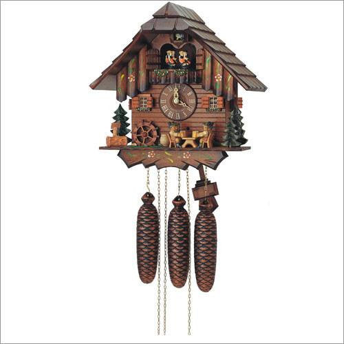 Schneider Black Forest 12" Musical Four German Beer Drinkers Eight Day Movement German Cuckoo Clock - GermanGiftOutlet.com
 - 1
