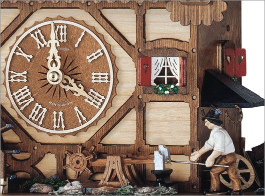 Schneider 17" Musical Blacksmith Eight Day Movement German Cuckoo Clock - GermanGiftOutlet.com
 - 2