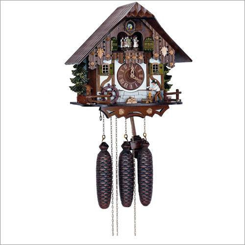 Schneider 12.5" Eight Day Musical Wood Chopper German Cuckoo Clock - GermanGiftOutlet.com
 - 1