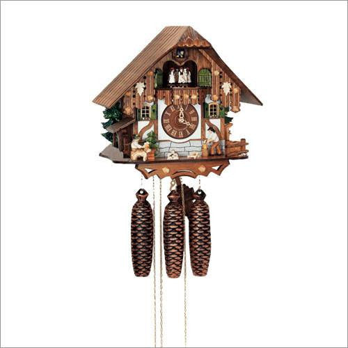 Schneider Black Forest 13" Musical Wood Chopper and Beer Drinker Eight Day German Cuckoo Clock - GermanGiftOutlet.com
