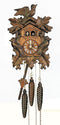 Schneider Black Forest 12" Musical Three Birds and Five Leaves German Cuckoo Clock - GermanGiftOutlet.com
